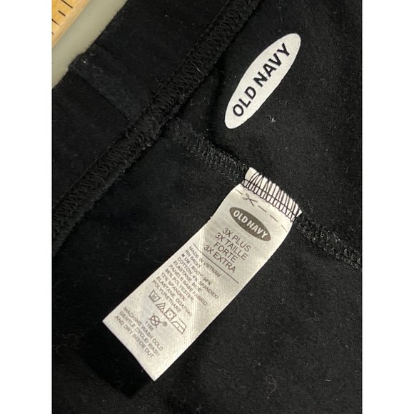 Old Navy High Waisted Leggings Women 3X Plus Size Faux Leather Side Stripe Black - Picture 5 of 7